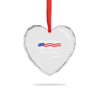 They Dont Know WTF They Are Doing Heart Crystal Glass Ornament Red White Blue - Wonder Print Shop