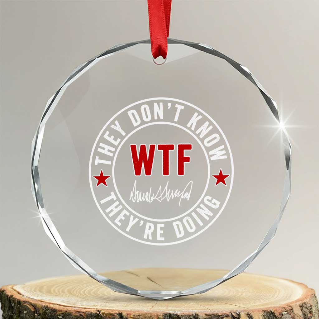 They Don’t Know WTF They’re Doing Crystal Glass Ornament Political Sarcasm - Wonder Print Shop