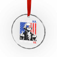 They Hate US Cuz They Ain't US Crystal Glass Ornament George Washington 4th of July