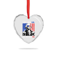 They Hate US Cuz They Ain't US Heart Crystal Glass Ornament George Washington 4th of July