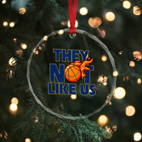 They Not Like Us Basketball Crystal Glass Ornament Fierce Flame Ball Graphic for Hooops Fans