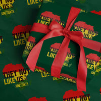 They Not Like Us Juneteenth 1865 Wrapping Paper Roll Afrocentric Africa Map Black Pride - Wonder Print Shop