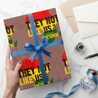 They Not Like Us Juneteenth 1865 Wrapping Paper Roll Afrocentric Africa Map Black Pride - Wonder Print Shop