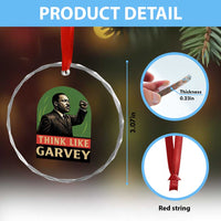 Think Like Garvey Crystal Glass Ornament Civil Rights Leader Gift