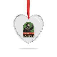 Think Like Garvey Heart Crystal Glass Ornament Civil Rights Leader Gift