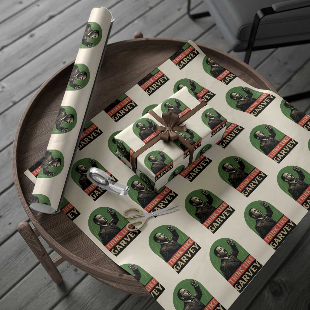 Think Like Garvey Wrapping Paper Roll Civil Rights Leader Gift