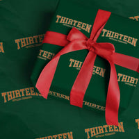 Thirteen Official Teenager Wrapping Paper Roll Vintage Retro Varsity 13th Birthday Gift Teen Girl