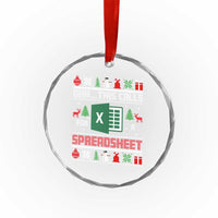 This Calls for a Spreadsheet Christmas Crystal Glass Ornament Funny Excel Xmas Gift for Data Nerds Accountants - Wonder Print Shop