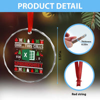 This Calls for a Spreadsheet Christmas Crystal Glass Ornament Funny Excel Xmas Gift for Data Nerds Accountants - Wonder Print Shop