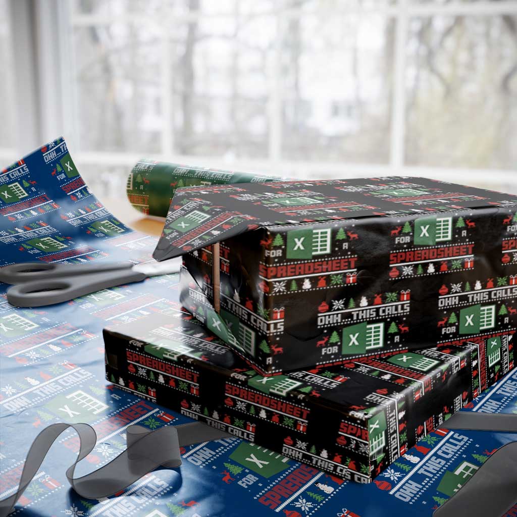 This Calls for a Spreadsheet Christmas Wrapping Paper Roll Funny Excel Xmas Gift for Data Nerds Accountants - Wonder Print Shop