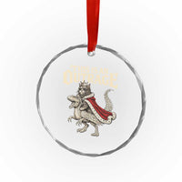 This Is an Outrage Royal Cat Crystal Glass Ornament Funny Princess Cat Riding Dragon Fantasy
