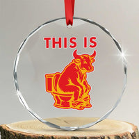 This Is Bull Shit Crystal Glass Ornament Bullshit Sarcastic Embarrassing Gag Gifts - Wonder Print Shop