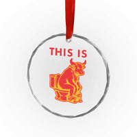 This Is Bull Shit Crystal Glass Ornament Bullshit Sarcastic Embarrassing Gag Gifts - Wonder Print Shop