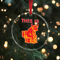 This Is Bull Shit Crystal Glass Ornament Bullshit Sarcastic Embarrassing Gag Gifts - Wonder Print Shop