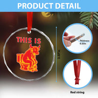This Is Bull Shit Crystal Glass Ornament Bullshit Sarcastic Embarrassing Gag Gifts - Wonder Print Shop