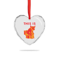 This Is Bull Shit Heart Crystal Glass Ornament Bullshit Sarcastic Embarrassing Gag Gifts - Wonder Print Shop