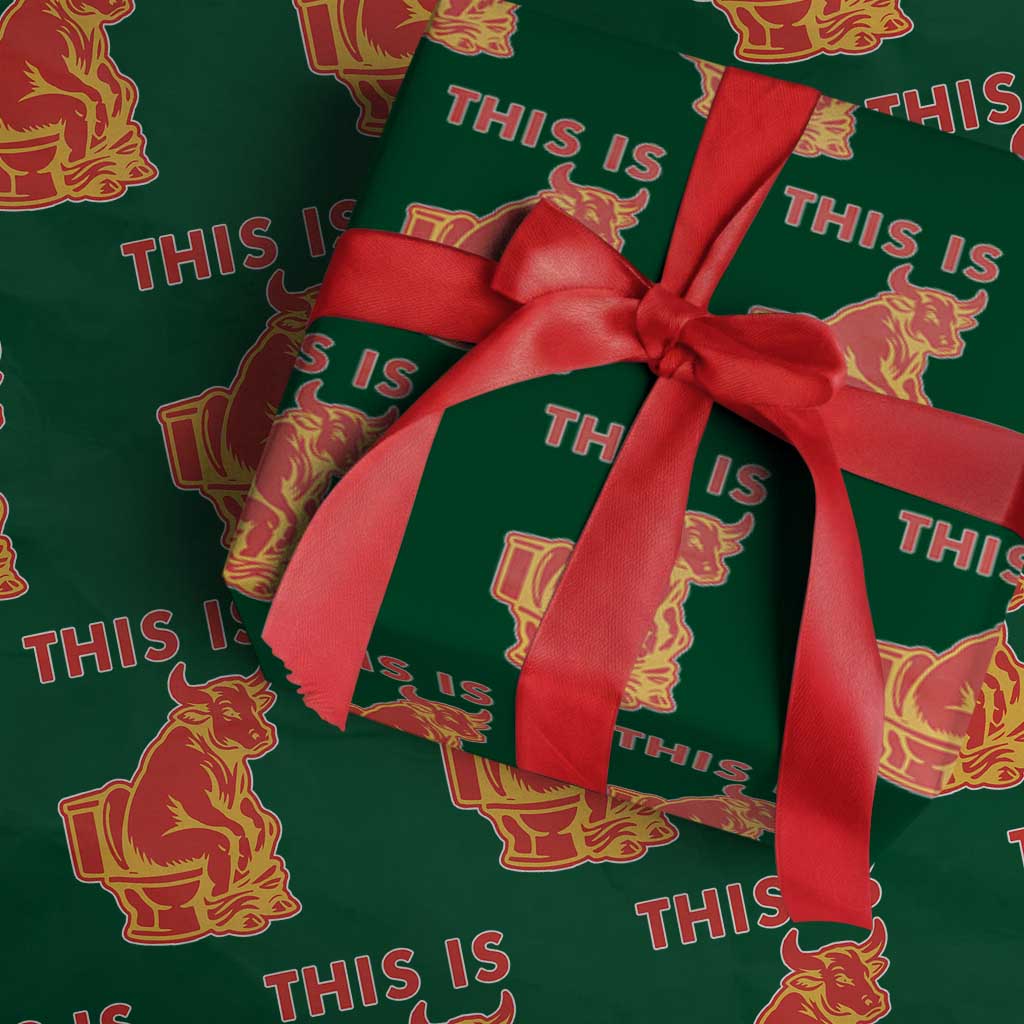 This Is Bull Shit Wrapping Paper Roll Bullshit Sarcastic Embarrassing Gag Gifts - Wonder Print Shop