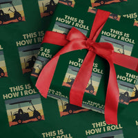 This Is How I Roll Golf Cart Retro 70s 80s Wrapping Paper Roll Vintage Golfing Lover Golfer Country Club Lifestyle