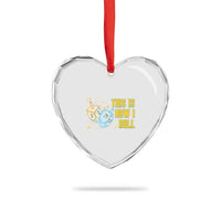 This Is How I Roll Heart Crystal Glass Ornament Jewish Holiday Dreidel Gift - Wonder Print Shop