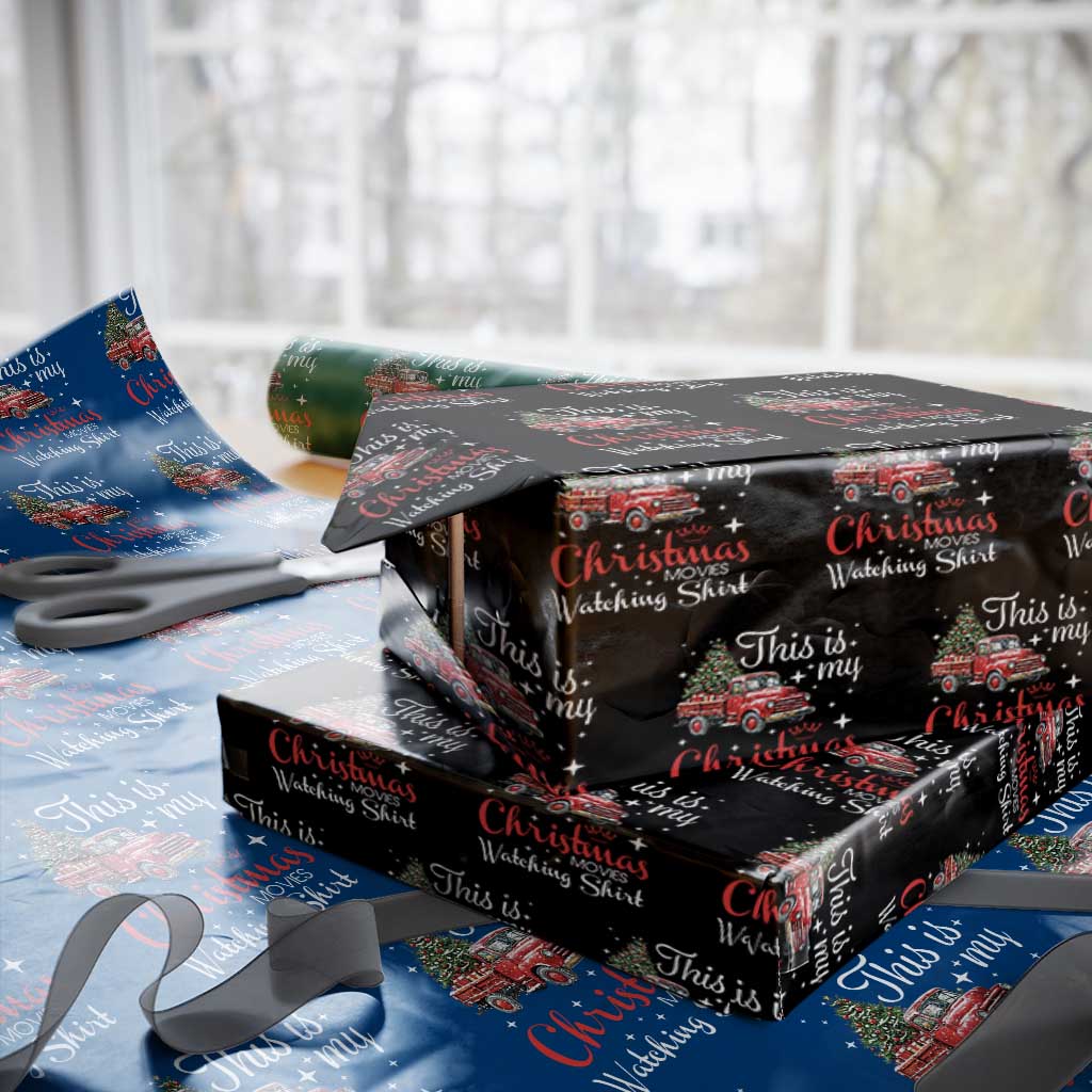 This Is My Christmas Movie Watching Wrapping Paper Roll Vintage Red Truck - Wonder Print Shop