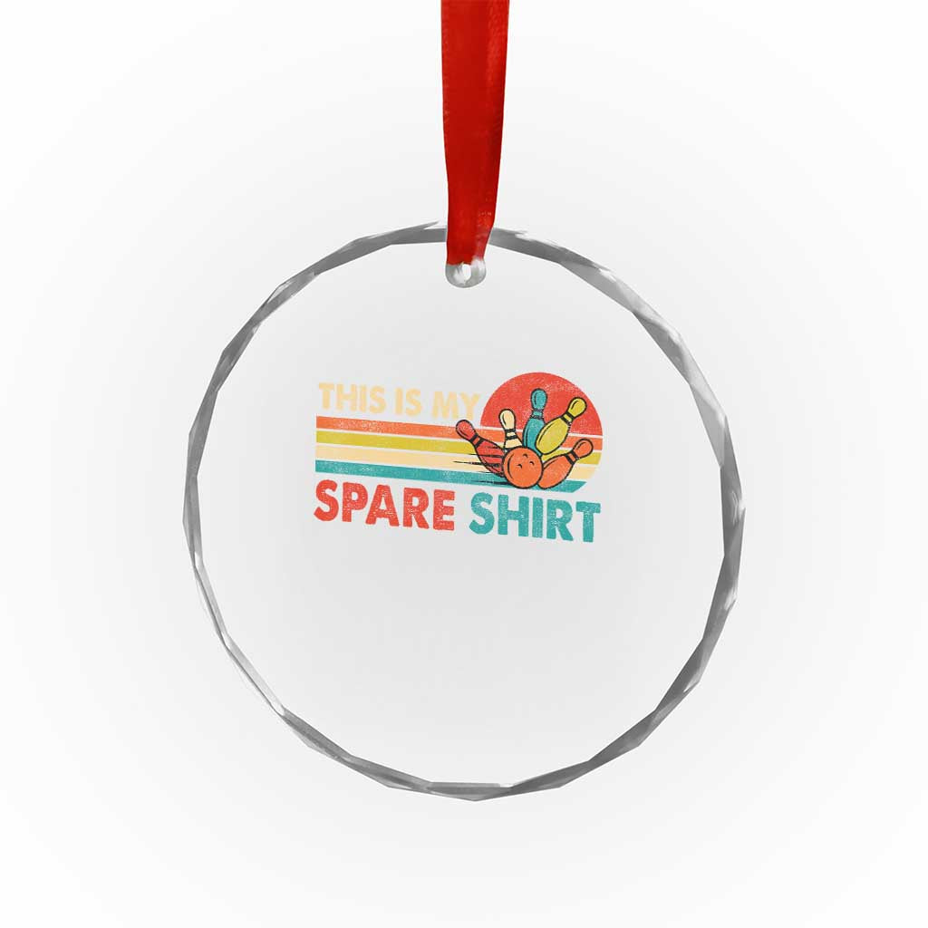 This Is My Spare Bowling Crystal Glass Ornament Bowler Funny Team