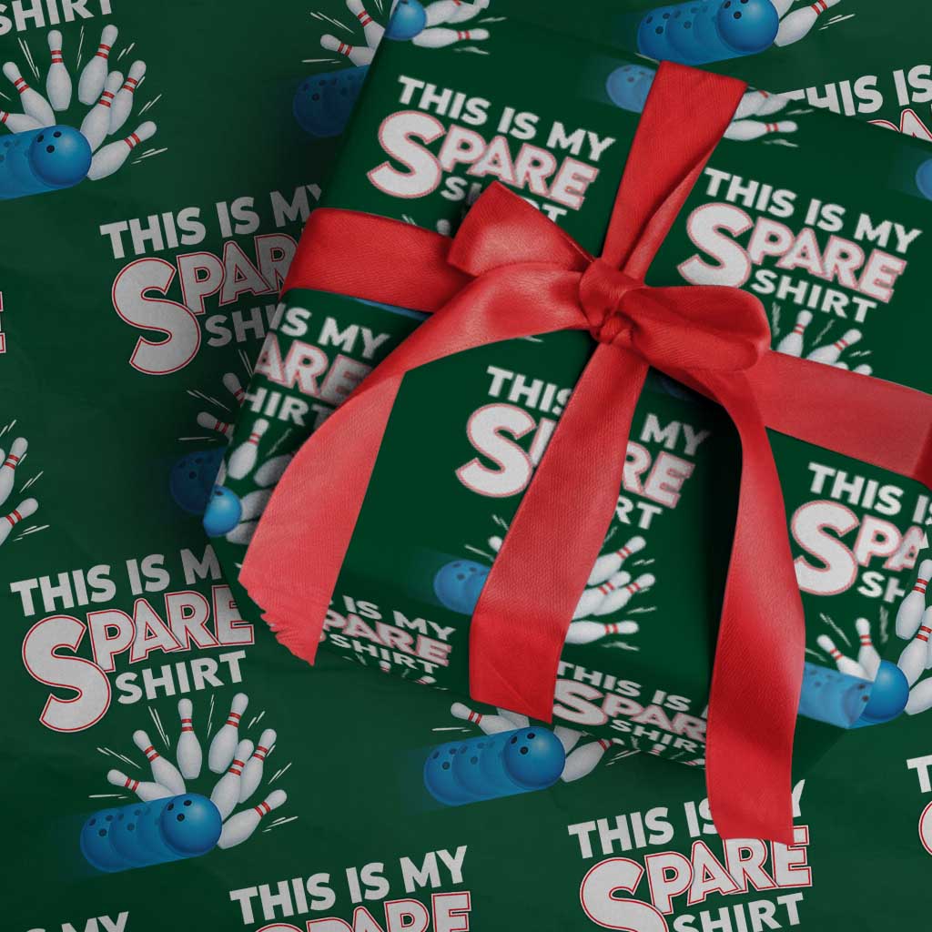 This Is My Spare Shirt Wrapping Paper Roll Bowling Pun Gift - Wonder Print Shop