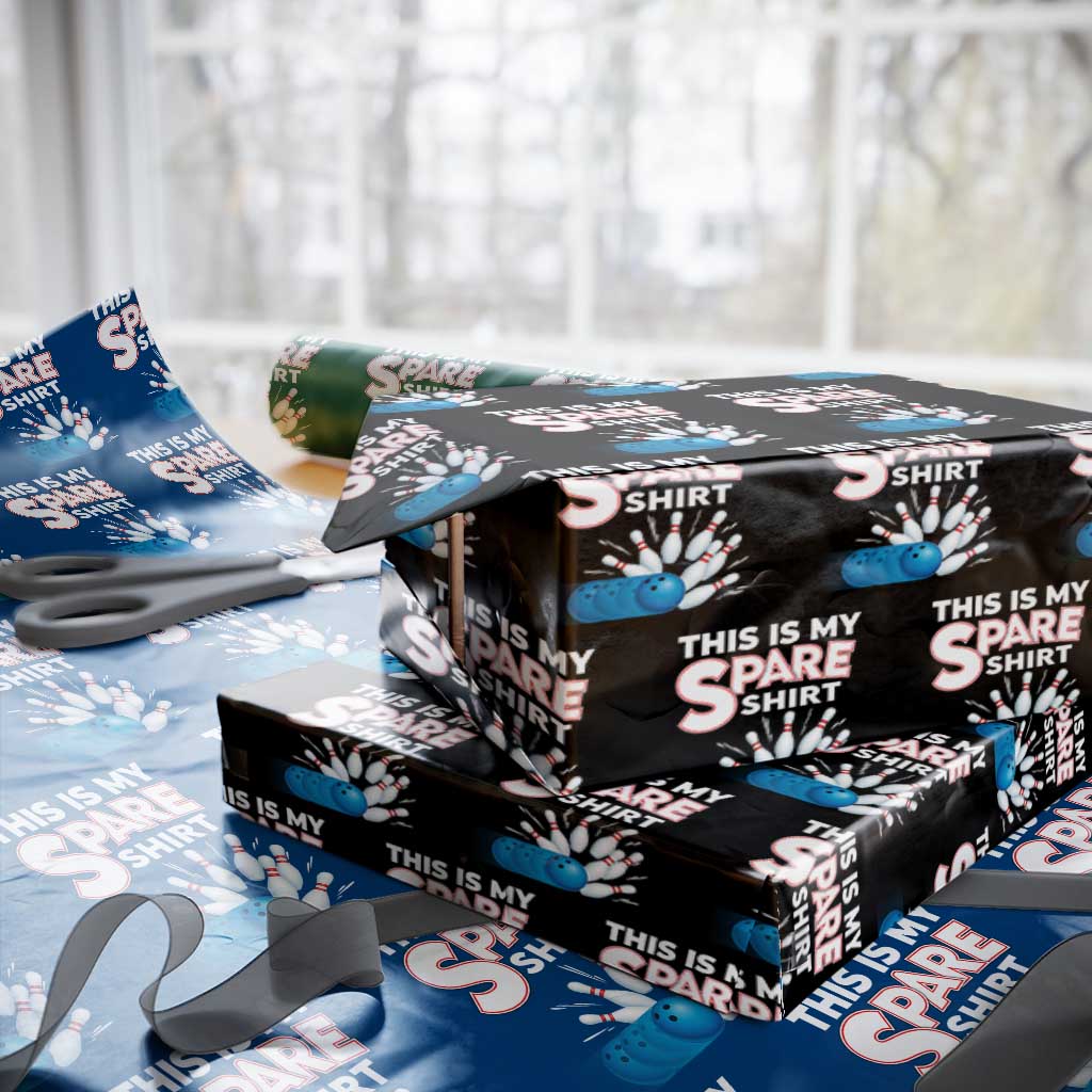 This Is My Spare Shirt Wrapping Paper Roll Bowling Pun Gift - Wonder Print Shop