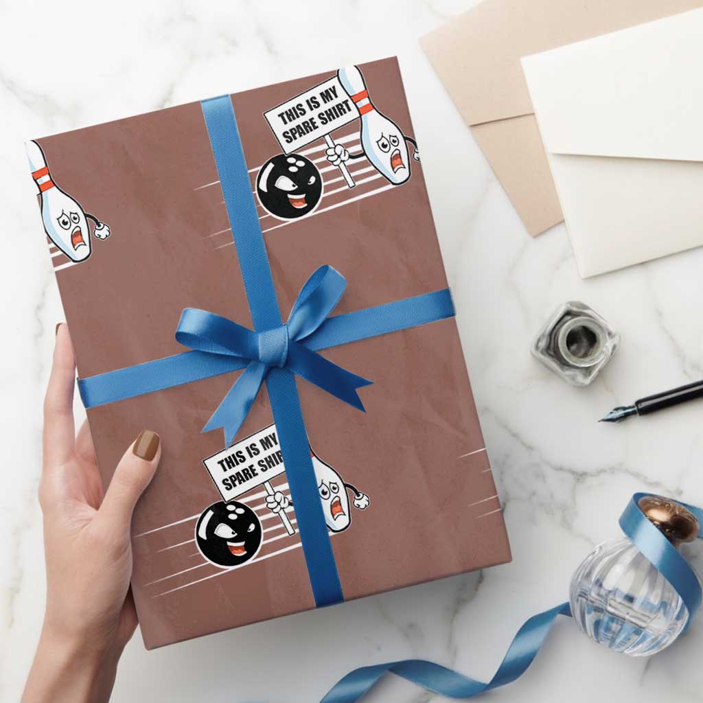 This Is My Spare Shirt Wrapping Paper Roll Funny Bowling Gift - Wonder Print Shop