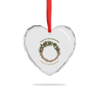 This Is The Season This Is The Reason Christian Xmas Heart Crystal Glass Ornament - Wonder Print Shop