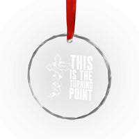 This is the Turning Point Crystal Glass Ornament Husband Father Patriot Charlie Kirk Tribute Christian Faith TS02