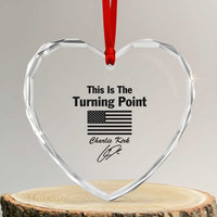 This is The Turning Point Heart Crystal Glass Ornament American Flag A True Patriot Statement - Wonder Print Shop