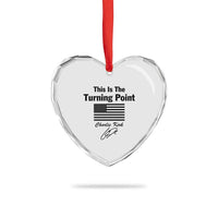 This is The Turning Point Heart Crystal Glass Ornament American Flag A True Patriot Statement - Wonder Print Shop