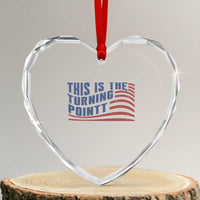 This is The Turning Point Heart Crystal Glass Ornament USA Flag America True Patriot - Wonder Print Shop