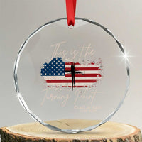 This is The Turning Point Memorial Crystal Glass Ornament Tribute to A True Patriot Christian Faith American Flag TS02