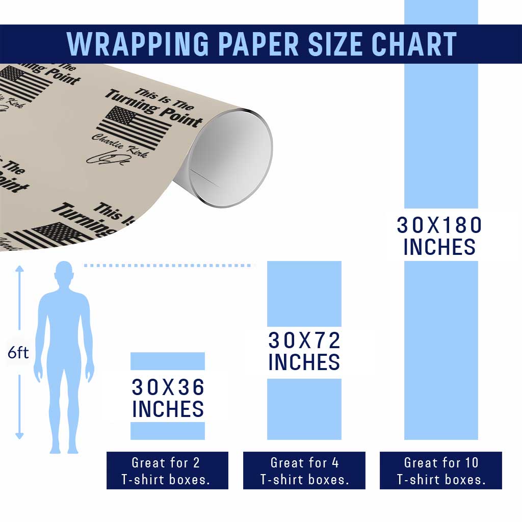 This is The Turning Point Wrapping Paper Roll American Flag A True Patriot Statement - Wonder Print Shop