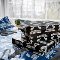 This Is What An Awesome Bonus Dad Looks Like Wrapping Paper Roll Funny Step Dad Fathers Day Gifts