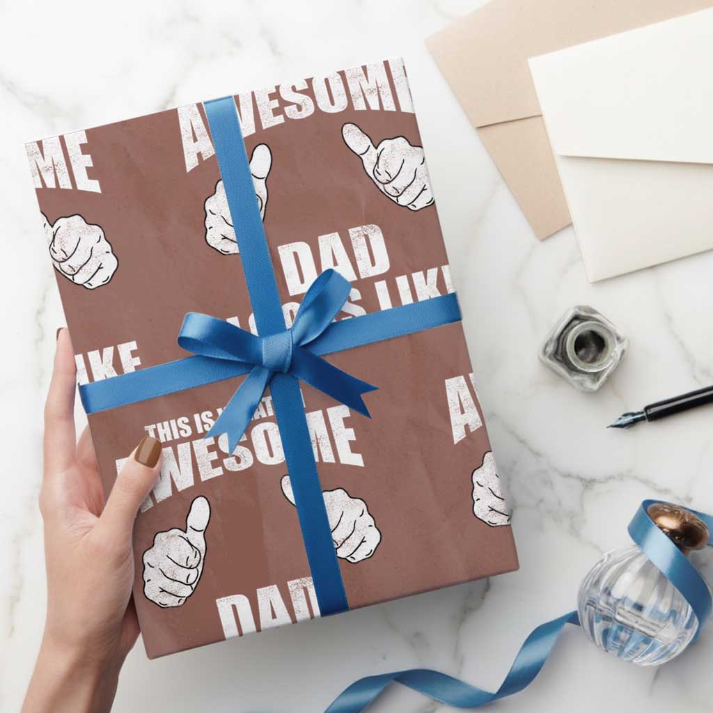 This Is What An Awesome Dad Looks Like Wrapping Paper Roll Funny Fathers Day Gifts