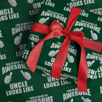 This Is What An Awesome Uncle Looks Like Wrapping Paper Roll Funny Fathers Day Gifts