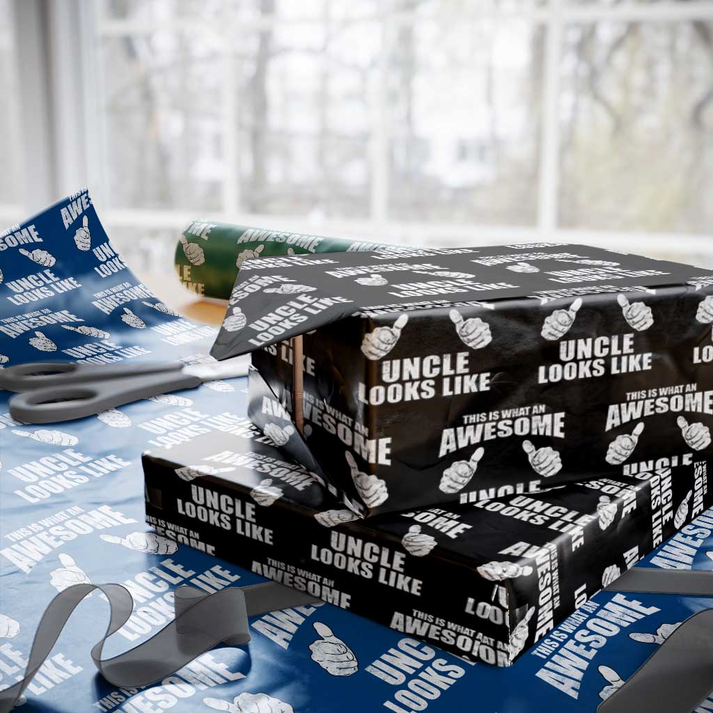 This Is What An Awesome Uncle Looks Like Wrapping Paper Roll Funny Fathers Day Gifts