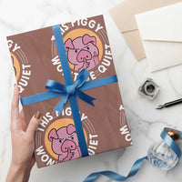 This Piggy Wont Be Quiet Wrapping Paper Roll Funny Political Humor Pig Meme - Wonder Print Shop