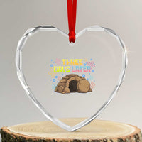 Three Days Later Christian Easter Heart Crystal Glass Ornament Funny Jesus Resurrection Meme