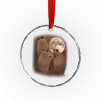 Three Marcus The Worm Moon Crystal Glass Ornament Funny Weird Cursed Meme - Wonder Print Shop