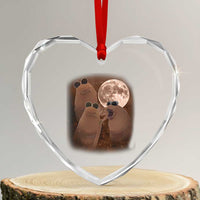 Three Marcus The Worm Moon Heart Crystal Glass Ornament Funny Weird Cursed Meme - Wonder Print Shop