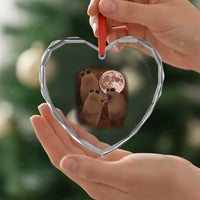 Three Marcus The Worm Moon Heart Crystal Glass Ornament Funny Weird Cursed Meme - Wonder Print Shop