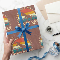 Three Rex 3rd Birthday Wrapping Paper Roll 3 Years Old Dinosaur Bday Boy - Wonder Print Shop
