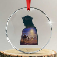 Three Wise Men Nativity Scene Crystal Glass Ornament Christian Jesus Faith TS14