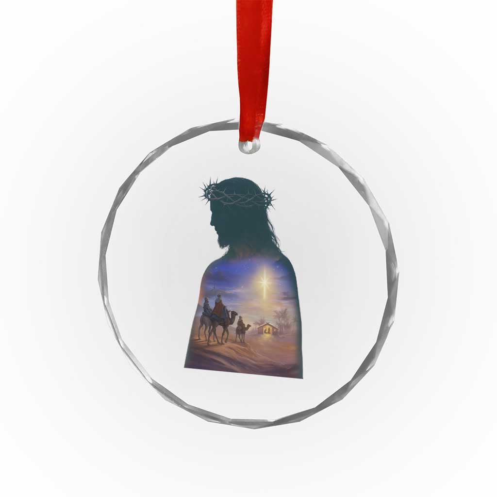 Three Wise Men Nativity Scene Crystal Glass Ornament Christian Jesus Faith TS14