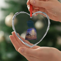 Three Wise Men Nativity Scene Heart Crystal Glass Ornament Christian Jesus Faith - Wonder Print Shop