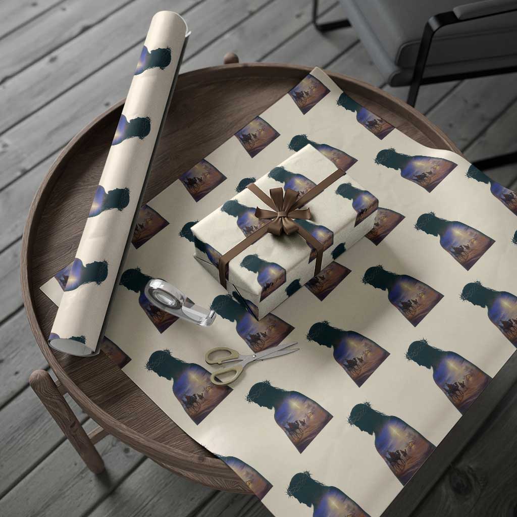 Three Wise Men Nativity Scene Wrapping Paper Roll Christian Jesus Faith - Wonder Print Shop