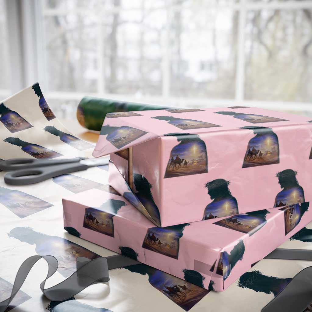 Three Wise Men Nativity Scene Wrapping Paper Roll Christian Jesus Faith - Wonder Print Shop